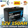 Ddadache Batteria al Litio LiFePO4 12V 150Ah, per UPS, Ecoscandaglio per Kayak, Pannello Solare, Giocattoli Elettrici, Scooter, Camper, Barca
