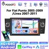 podofo Autoradio Podofo 4+64G CarPlay Android Auto per Fiat Punto 05-09 / Linea 07-11, lettore multimediale per auto, GPS, stereo, Bluetooth, Wifi, RDS
