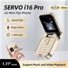 SERVO I16 PRO Telefono Pieghevole Tascabile con Schermo da 1,77'', Dual SIM, Voce Magica, Chiamata Rapida, Radio FM, Jack Audio da 3,5 mm, Mini Cellulare