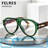FELRES Occhiali da vista eleganti con filtro luce blu, lenti graduate per miopia, diottrie negative da -0.5 a -6.0
