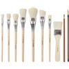 SODIAL 2X(Pennello per Mop per Pittura Acrilica, 10 Pennelli per Smalto per Cerami8626