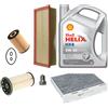 febi Full Service Kit Con Olio Motore 5W30 SHELL Per Audi Q3 2.0 TDI