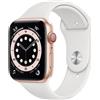 Apple Watch Series 5 (2019) | 44 mm | Alluminio | GPS | oro | Cinturino Sport bianco - ottimo
