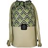 Overdrive - Sacca Zaino Sportiva Casual in Cotone ed Ecopelle - per Uomo e Donna con 2 Tasche Interne e Tessuto Idrorepellente Artigianale Made In Italy - Design Urban PIRAMIDS