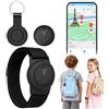 Jsutkya GPS per Bambini, Localizzatore GPS Bambini Senza Abbonamento, Posizione in Tempo Reale, iOS/Android, Cinturino Regolabile/Anello Portachiavi, Adatto a Bimbi, Anziani e Animali Domestici, Nero