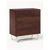 Westwing Collection Cassettiera in legno di mango Soren - Marrone, Argento