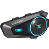 Dripio Auricolare Bluetooth D10, interfono per 4 utenti, grado di protezione IPX7, impermeabile, batteria da 1000 mAh