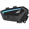Dripio Interfono-auricolare Bluetooth 5.0, per 10 utenti, portata 2000 metri, grado di protezione IP67, batteria 1100 mAh