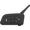 Dripio Auricolare intercom per moto Bluetooth, 4 canali, impermeabile, portata 1500 metri, colore nero