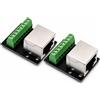 Dripio Adattatore RJ45 femmina a morsettiera, 2 pezzi, orientamento orizzontale