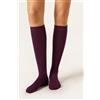 Calzedonia Calze Lunghe In Lana E Cotone Bordeaux