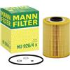 Mann Filter MANN-FILTER, HU 926/4 x Filtro olio | Per Autovetture, Massime prestazioni filtranti, Protezione motore, Guarnizione alta qualità, Qualità originale OE