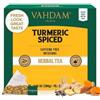 VAHDAM Tisana Curcuma e Spezie, 100 Tisane Bustine Piramidali | Senza caffeina | Cannella, cardamomo, zenzero, chiodi di garofano e pepe nero | Senza aromi artificiali