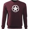 DRAGOWA felpa da uomo star 300 g/m², bordeaux,