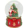 IL MONDO DEI CARILLON Palla Albero Con Babbo Natale