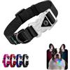 Playexen Collare Luminoso per Cani Collare Cane Regolabili in Morbido Cotone per Cani & Gatto Taglia Piccola Media Grande Collare di Cane LED 2 Modos de Flash Collari per Cane 25-40/2,0cm (S), Nero