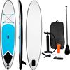 MaxiMondo Stand up Paddling Board - Tavola gonfiabile - Paddleboard - Pagaia estensibile - 305 cm - Antiscivolo - con borsa per il trasporto - Pompa - Kit di riparazione