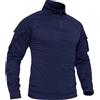 PBTMCD Camicia da Lavoro Tattica Uomo A Maniche Lunghe Slim Fit con Tasche Multiple Zip 1/4 Polsini Regolabili for Allenamento, Escursionismo, Caccia