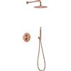 IMEX Rubinetteria IMEX - MONZA set doccia termostatico a incasso con soffione a parete in ottone [oro rosa spazzolato] - GTM039/ORC