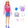Barbie Amo la Scuola - Bambola bionda con zaino e 7 accessori