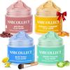 ANRCOLLECT Kit di 4 Maschere Viso all'Argilla, Fagiolo Rosso Vitamina C Pomodoro Verde Tanaceto Blu Kit Spa Viso al Caolino per Punti Neri Pelli Grasse, Effetto Illuminante Idratante per Donne Uomini