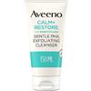 Aveeno Face Calm+Restore Gentle PHA Exfoliating Cleanser (1 x 150 ml), con olio di avena e PHA di derivazione naturale, detergente viso per pelli sensibili, esfoliante abbastanza delicato per l'uso