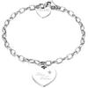 S'Agapõ Bracciale Donna in Acciaio e Cristalli con Simbolo Cuore | Collezione Be My Always - SBM14