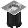 Ranex 5000.459 Faretto a Pavimento Quadrato a LED in Acciaio Inossidabile/Plastica/Vetro Spazzolato
