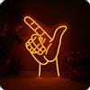 LUCUNSTAR Gestuale Insegna al Neon,Insegna luminosa a Parete per Giochi,luce al Neon per Zona Gioco,Per la Decorazione Della Sala Giochi Negozio Casa Cucina Bar Club BusinessParty