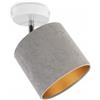 Light Home LH Light-Home Lampade a Parete - Lampadari Moderni Collezione Milano - Applique da Parete Metallo con Paralume - Interni Lampada a Muro - Lampadario da Soffitto Diametro 15cm - Grigio con Bianco