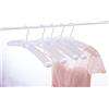 Cocomaya 43 cm Appendiabiti imbottito in raso bianco antiscivolo extra large senza urti per cappotti, maglioni, abito da sposa Confezione da 5