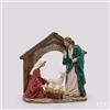 EDG Natività con Capanna e Agnello H30 cm Verde Rosso