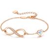 LOUISA SECRET Bracciale Donna Argento 925 Infinito Bracciali Cuore | Acciaio inossidabile Gioielli Compleanno Regalo per Lei/Mamma/Amica/Ricorrenze
