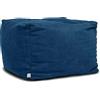 ARKETICOM Soft Cube Pouf Sacco Poggiapiedi Sfoderabile 60x42 Blu Petrolio