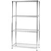 Archimede Sistema Componibile, Scaffale Quattro Ripiani, Grigio (Cromato), 91 x 36 x 168 cm