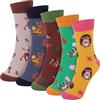 Riqiaqia 5 Paia Calze da Donna in Cotone Multicolori Calzini Invernali Spesse Calze Comode e Morbide, Taglia unica