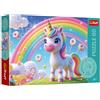 Trefl - The Treflik Family, Candy World - Puzzle da 60 pezzi - Puzzle colorato con unicorni, intrattenimento, divertimento per bambini dai 4 anni in su