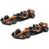 Burago Bburago McLaren MCL39 F1 2025, scala 1:43, campionato della squadra Lando Norris & Oscar Piastri, confezione da due pezzi, set da collezione con licenza ufficiale McLaren, set da collezione Formula 1