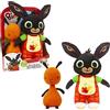 Giochi Preziosi Bing - Peluche coppia, Bing con grembiulino per colorare e orecchie rumorose e Flop, morbidi da abbracciare e coccolare, per bambini a partire da zero mesi, BNG46000