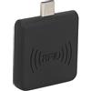 Annadue Lettore di schede RFID 13,56 MHz supporto lettore MFS50S70 e altro protocollo 14443A, scheda IC Lettore di schede senza contatto tipo C compatibile con 7/10, per telefono cellulare (BLACK)