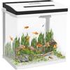 PawHut Acquario per Casa 28L Illuminazione LED, 38x26x38 cm, Trasparente | Fori di Ventilazione, Pompa Silenziosa, Vaschetta per Pesci, Vetro HD e ABS