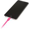 Lindy 31395 Cavo piatto reversibile USB e Lightning, rosa, 1 m