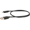 Schwaiger Apple Lightning Flachkabel 0,5m Schwarz
