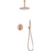 IMEX Rubinetteria IMEX - MONZA set doccia termostatico a incasso con soffione a soffitto in ottone [oro rosa spazzolato] - GTT039/ORC