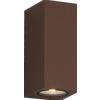 TopLight ATENE APPLIQUE BIEMISSIONE 2 LUCI CORTEN IP65 IK04 ATTACCO GU10