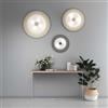 TopLight APPLIQUE CHLOE PLAFONIERA 4 LUCI ATTACCO E27 VETRO OPALE SATINATO + DECORO GRIGIO ANTRACITE