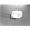 TopLight EGG APPLIQUE A PARETE BIANCA 1 LUCE ATTACCO G9 IN METALLO E VETRO