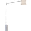 TopLight CORNER PIANTANA 1189- 1 LUCE ATTACCO E27 TUBO SINGOLA CURVA CON BASE PARALLELEPIPEDO BIANCO CON DIFFUSORE CILINDRICO BIANCO