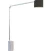 TopLight CORNER PIANTANA 1189- 1 LUCE ATTACCO E27 TUBO SINGOLA CURVA CON BASE PARALLELEPIPEDO BIANCO CON DIFFUSORE CILINDRICO NERO