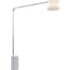 TopLight CORNER PIANTANA 1189- 1 LUCE ATTACCO E27 TUBO SINGOLA CURVA CON BASE PARALLELEPIPEDO BIANCO CON DIFFUSORE CONICO BIANCO